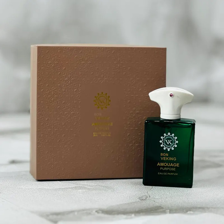 نمای شیشه و جعبه باز شده ادکلن آمواج پرپس (آمواج پورپس) ویکینگ حجم 25 میل