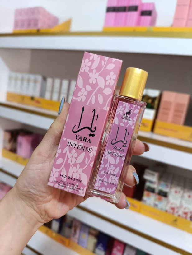 ادکلن یارا اینتنس صورتی الحمبرا حجم 35 میل